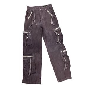 Blanknyc Franklin Pant 27 Hi Rise Oversized Tencel Denim Cargo Jean